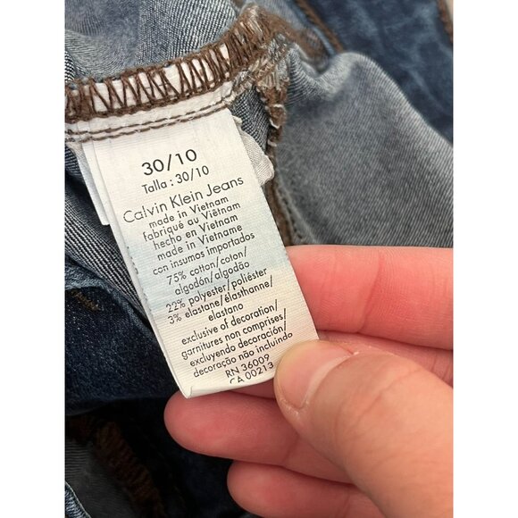 EUC Calvin Klein Women's Legging Jeans Size 10/30 Dark Wash Denim - Picture 5 of 5